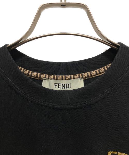 FENDI（フェンディ）FENDI (フェンディ) Fendi cropped t-shirt/クロップドロゴTシャツ ブラック サイズ:XSの古着・服飾アイテム