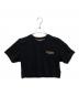FENDI（フェンディ）の古着「Fendi cropped t-shirt/クロップドロゴTシャツ」｜ブラック