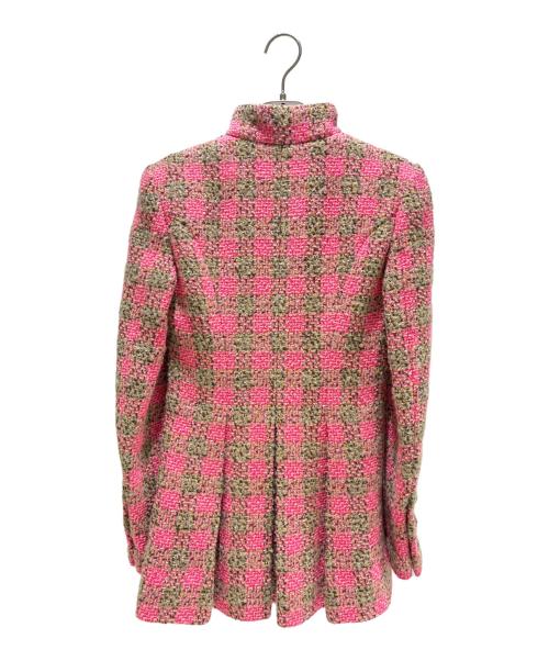CHANEL（シャネル）CHANEL (シャネル) ラインストーンボタンツイードジャケット ピンク サイズ:34の古着・服飾アイテム