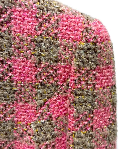 CHANEL（シャネル）CHANEL (シャネル) ラインストーンボタンツイードジャケット ピンク サイズ:34の古着・服飾アイテム