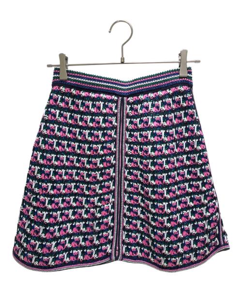 CHANEL（シャネル）CHANEL (シャネル) ツイードスカート ブラック×ピンク サイズ:34の古着・服飾アイテム