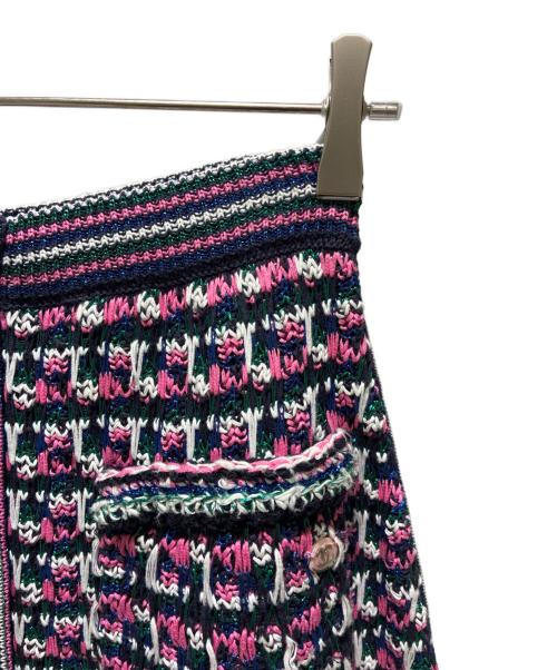 CHANEL（シャネル）CHANEL (シャネル) ツイードスカート ブラック×ピンク サイズ:34の古着・服飾アイテム