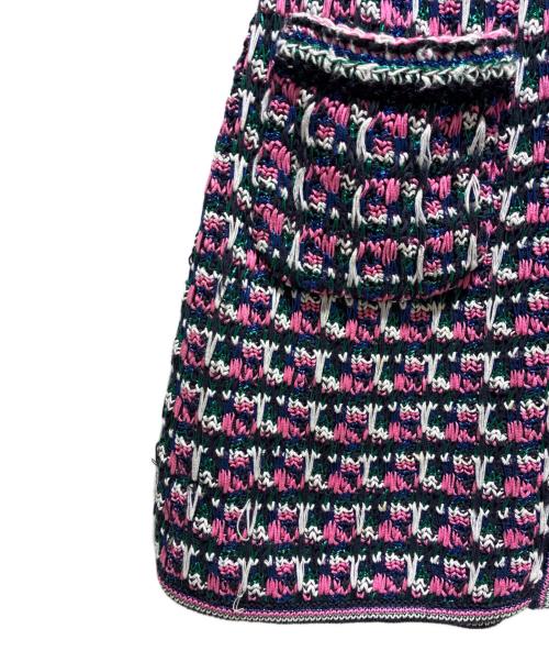 CHANEL（シャネル）CHANEL (シャネル) ツイードスカート ブラック×ピンク サイズ:34の古着・服飾アイテム