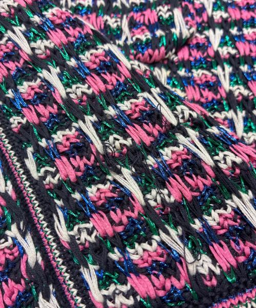 CHANEL（シャネル）CHANEL (シャネル) ツイードスカート ブラック×ピンク サイズ:34の古着・服飾アイテム