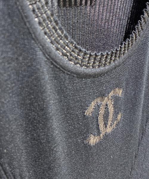 CHANEL（シャネル）CHANEL (シャネル) ココマークニットワンピース ブラック サイズ:40の古着・服飾アイテム
