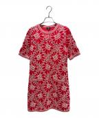 CHANELシャネル）の古着「P63 FLOWER KNIT DRESS ココフラワー レースニットワンピース」｜ピンク