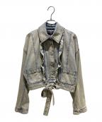 CHANELシャネル）の古着「P73 フリル デニムジャケット」
