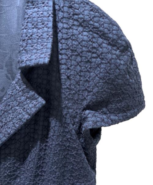 CHANEL（シャネル）CHANEL (シャネル) P40 ココマークボタン フレンチスリーブ ワンピース ネイビー サイズ:36の古着・服飾アイテム