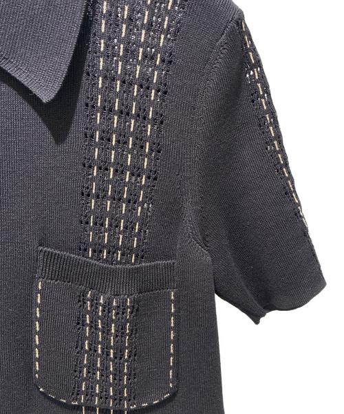 CHANEL（シャネル）CHANEL (シャネル) ニットワンピース ブラック×ベージュ サイズ:38の古着・服飾アイテム