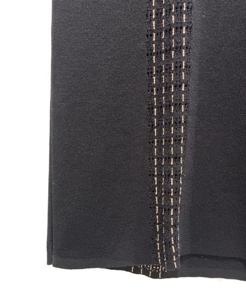 CHANEL（シャネル）CHANEL (シャネル) ニットワンピース ブラック×ベージュ サイズ:38の古着・服飾アイテム