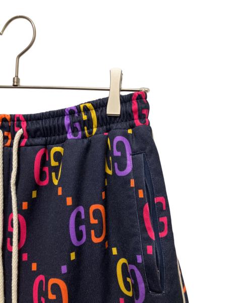 GUCCI（グッチ）GUCCI (グッチ) Jumbo GG technical jersey shorts/GGトラックハーフパンツ ネイビー サイズ:Mの古着・服飾アイテム
