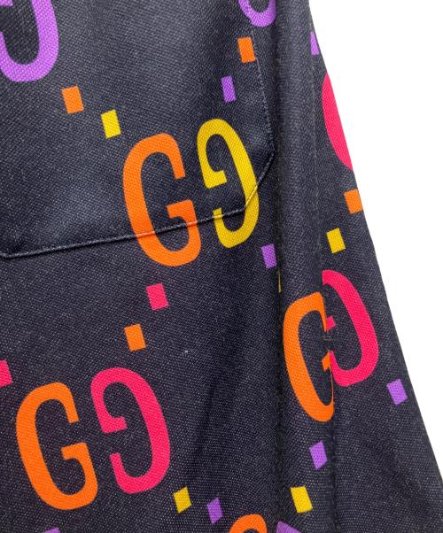 GUCCI（グッチ）GUCCI (グッチ) Jumbo GG technical jersey shorts/GGトラックハーフパンツ ネイビー サイズ:Mの古着・服飾アイテム