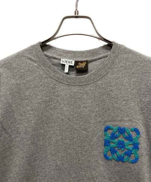 LOEWE（ロエベ）LOEWE (ロエベ) アナグラム刺繍Tシャツ/リラックスフィットTシャツ グレー サイズ:XXSの古着・服飾アイテム