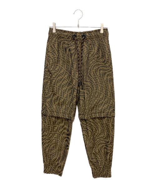 FENDI（フェンディ）FENDI (フェンディ) FF Vertigo Trousers track pants/ズッカトラックパンツ ブラウン サイズ:38の古着・服飾アイテム
