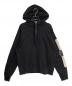 GUCCIグッチ）の古着「ハーフジップパーカー」｜ブラック