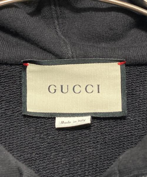 GUCCI（グッチ）GUCCI (グッチ) ハーフジップパーカー ブラック サイズ:Sの古着・服飾アイテム