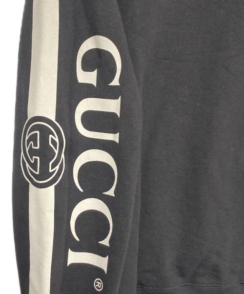GUCCI（グッチ）GUCCI (グッチ) ハーフジップパーカー ブラック サイズ:Sの古着・服飾アイテム
