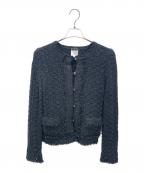 CHANELシャネル）の古着「ツイードカーディガン」｜ブラック