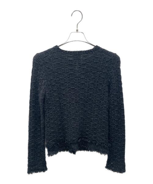 CHANEL（シャネル）CHANEL (シャネル) ツイードカーディガン ブラック サイズ:40の古着・服飾アイテム