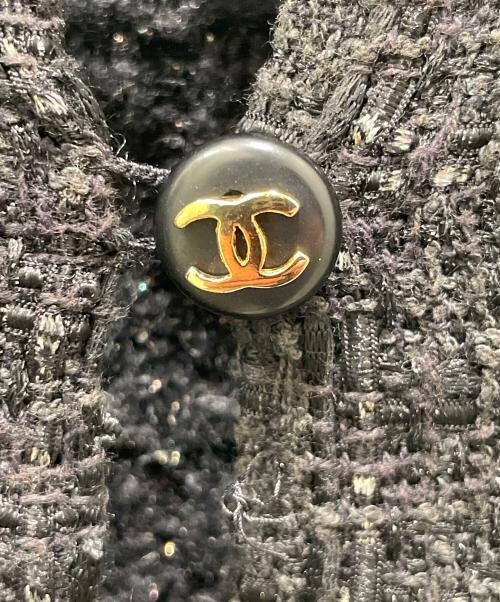 CHANEL（シャネル）CHANEL (シャネル) ツイードカーディガン ブラック サイズ:40の古着・服飾アイテム