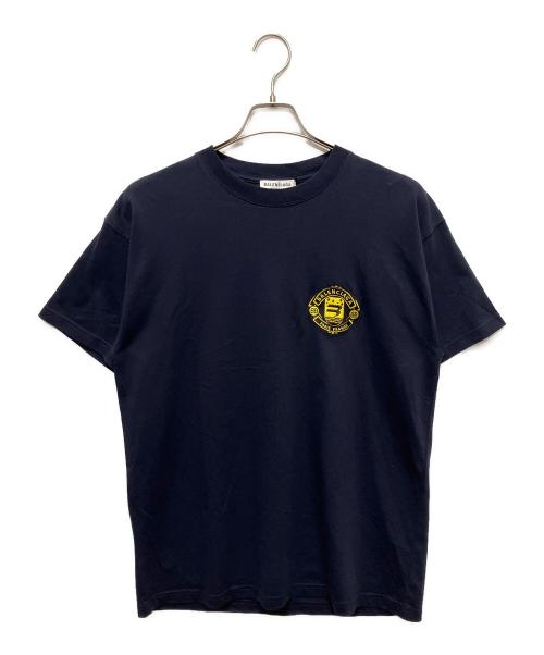 BALENCIAGA（バレンシアガ）BALENCIAGA (バレンシアガ) ロゴワッペンTシャツ ネイビー サイズ:Sの古着・服飾アイテム