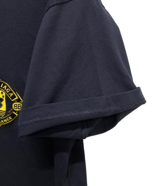 BALENCIAGA（バレンシアガ）BALENCIAGA (バレンシアガ) ロゴワッペンTシャツ ネイビー サイズ:Sの古着・服飾アイテム