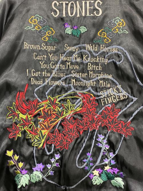 東洋エンタープライズ（トウヨウエンタープライズ）東洋エンタープライズ (トウヨウエンタープライズ) The Rolling Stones (ザ ローリングストーンズ) スカジャン ブラック×オリーブ サイズ:Lの古着・服飾アイテム