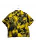 PRADA（プラダ）の古着「Abstract Fox Print  Bowling Shirt/トライアングルロゴ総柄シャツ」｜イエロー×ブラック