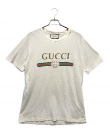 GUCCI（グッチ）の古着「ヴィンテージ加工ロゴTシャツ」｜アイボリー