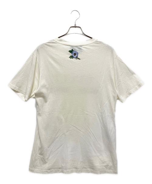 GUCCI（グッチ）GUCCI (グッチ) ヴィンテージ加工ロゴTシャツ アイボリー サイズ:XSの古着・服飾アイテム