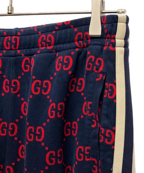 GUCCI（グッチ）GUCCI (グッチ) GGジャガードトラックパンツ ネイビー×レッド サイズ:XSの古着・服飾アイテム