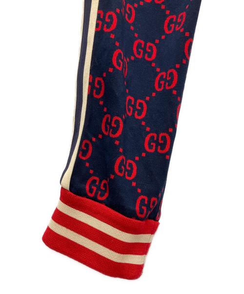 GUCCI（グッチ）GUCCI (グッチ) GGジャガードトラックパンツ ネイビー×レッド サイズ:XSの古着・服飾アイテム