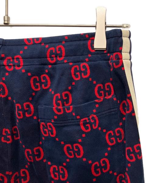 GUCCI（グッチ）GUCCI (グッチ) GGジャガードトラックパンツ ネイビー×レッド サイズ:XSの古着・服飾アイテム