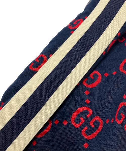 GUCCI（グッチ）GUCCI (グッチ) GGジャガードトラックパンツ ネイビー×レッド サイズ:XSの古着・服飾アイテム