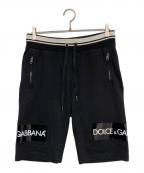 DOLCE & GABBANAドルチェ＆ガッバーナ）の古着「スウェットハーフパンツ」｜ブラック