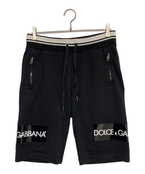 DOLCE & GABBANA（ドルチェ＆ガッバーナ）DOLCE & GABBANA (ドルチェ＆ガッバーナ) スウェットハーフパンツ ブラック サイズ:44の古着・服飾アイテム