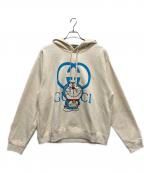 GUCCIグッチ）の古着「GUCCI×Doraemon Character Patch Pullover Hoodie/DORAEMONロゴパーカー」｜アイボリー
