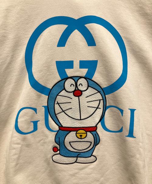 GUCCI（グッチ）GUCCI (グッチ) GUCCI×Doraemon Character Patch Pullover Hoodie/DORAEMONロゴパーカー アイボリー サイズ:Mの古着・服飾アイテム