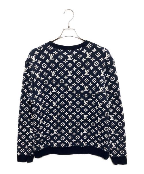 LOUIS VUITTON（ルイ ヴィトン）LOUIS VUITTON (ルイ ヴィトン) 21SS モノグラムジャガードスウェット ネイビー サイズ:XLの古着・服飾アイテム