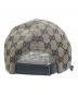 中古・古着 GUCCI (グッチ) GGロゴキャップ ベージュ×ネイビー サイズ:L：35000円