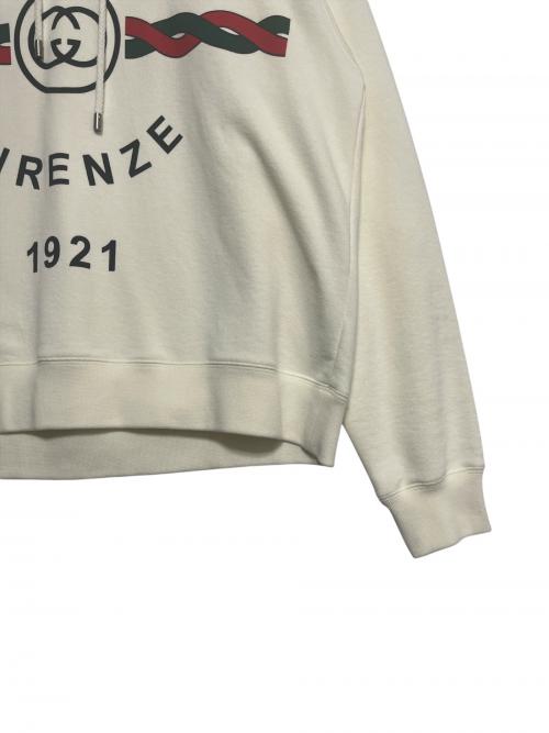 GUCCI（グッチ）GUCCI (グッチ) FIRENZEロゴパーカー ホワイト サイズ:XSの古着・服飾アイテム