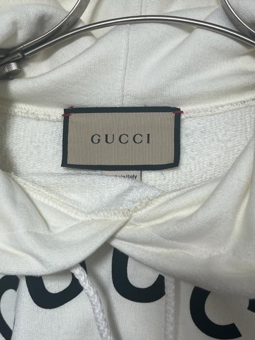 GUCCI（グッチ）GUCCI (グッチ) FIRENZEロゴパーカー ホワイト サイズ:XSの古着・服飾アイテム