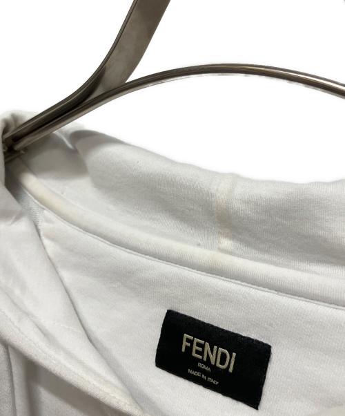 FENDI（フェンディ）FENDI (フェンディ) Logo Hoodie/ロゴスリーブパーカー ホワイト サイズ:Mの古着・服飾アイテム