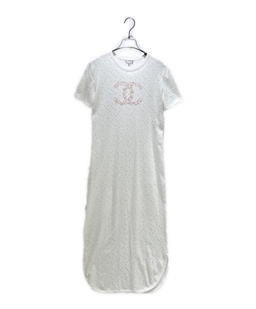 CHANEL（シャネル）CHANEL (シャネル) ココロゴラメカットソーワンピース ホワイト サイズ:36の古着・服飾アイテム