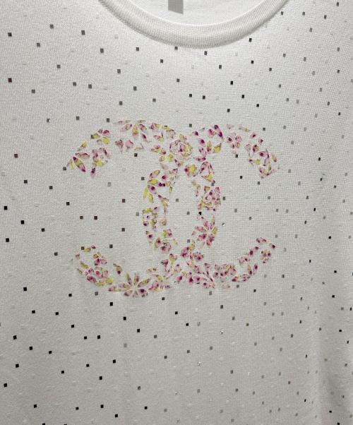 CHANEL（シャネル）CHANEL (シャネル) ココロゴラメカットソーワンピース ホワイト サイズ:36の古着・服飾アイテム