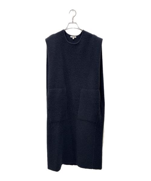 BLAMINK（ブラミンク）BLAMINK (ブラミンク) ウールノースリーブニットワンピース ブラック サイズ:36の古着・服飾アイテム