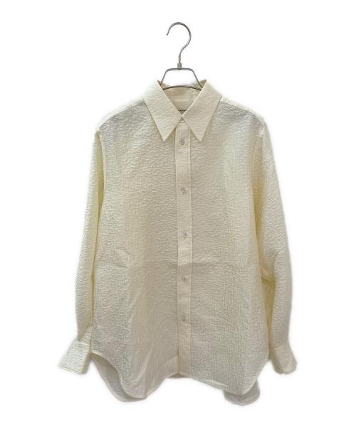 BLAMINK（ブラミンク）BLAMINK (ブラミンク) PRE ジャカードレギュラーカラーシャツブラウス ホワイト サイズ:36の古着・服飾アイテム