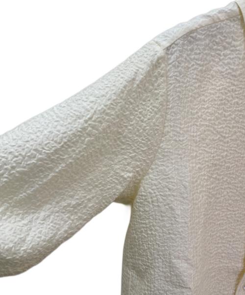 BLAMINK（ブラミンク）BLAMINK (ブラミンク) PRE ジャカードレギュラーカラーシャツブラウス ホワイト サイズ:36の古着・服飾アイテム