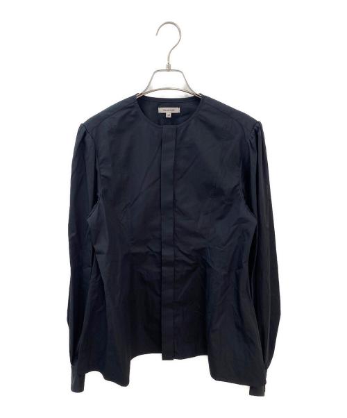 BLAMINK（ブラミンク）BLAMINK (ブラミンク) ノーカラーシャツ ブラック サイズ:36の古着・服飾アイテム