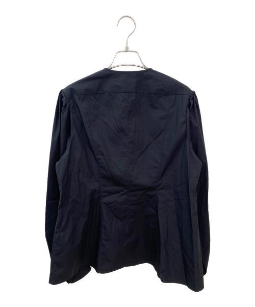 BLAMINK（ブラミンク）BLAMINK (ブラミンク) ノーカラーシャツ ブラック サイズ:36の古着・服飾アイテム